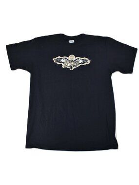 The Darkness Winged Microphone Graphic British Rock Adult Black Shirt New Large